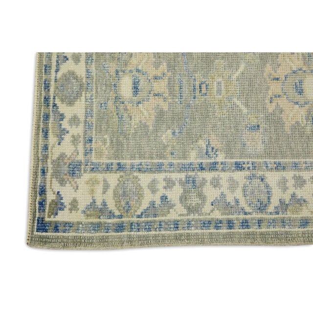 Turkish Oriental Hand Knotted Rug Turkish Oushak 2'4" x 2'7" For Sale - Image 3 of 5