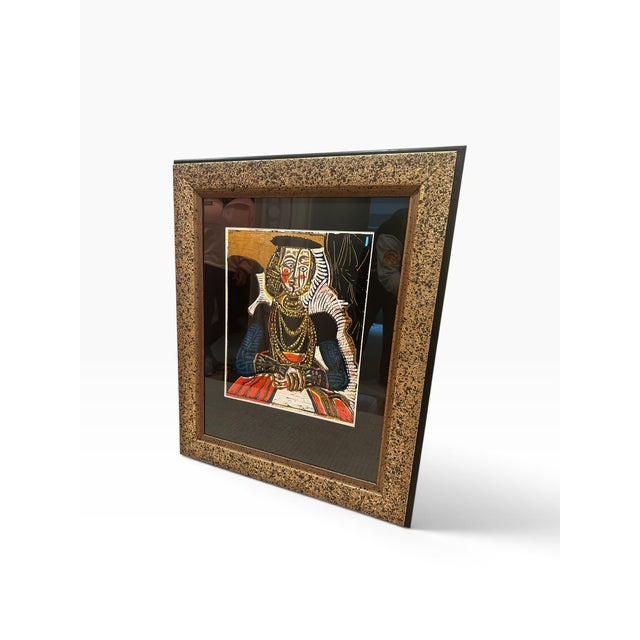 Late 20th Century Late 20th Century Cubist-Style Color Lithograph Depicting a Queen, Circa 1975–1990. For Sale - Image 5 of 10