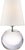 Modern Thomas O'Brien by Visual Comfort Signature Terri Round Accent Lamp in Crystal with Linen Shade For Sale - Image 3 of 3