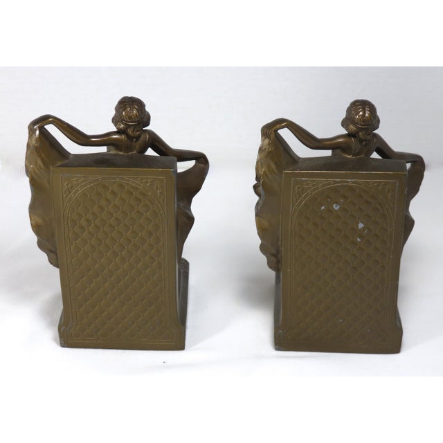 1920s Vintage Art Deco Metal Dancing Girl Bookends A Pair Chairish