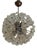 Italian Murano Glass Ball Chandelier with Floral Formed Prisms For Sale