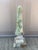 Vintage Neoclassical Solid Marble Onyx Green and Brown Obelisk For Sale In South Bend - Image 6 of 11