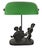 Vintage Figural Table Lamp with Green Glass Shade For Sale - Image 4 of 6