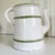 White Green Botanical Relief Large Pottery Pitcher Handmade in Portugal For Sale - Image 4 of 7
