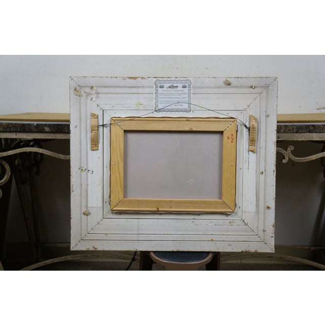 Late 20th Century Timeless Treasures Vase Crock Yellow Flowers Still Life Oil Painting 27" For Sale - Image 9 of 11