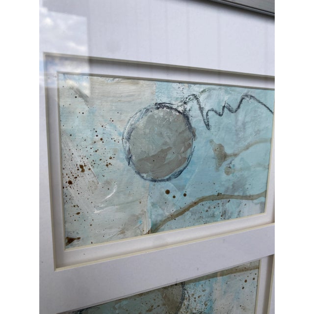 Late 20th Century Trio of Original Mixed-Media Paintings For Sale - Image 5 of 12