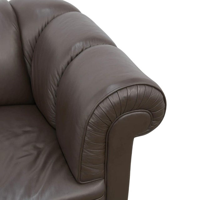 Baker Furniture Leather Chesterfield Sofa For Sale In Denver - Image 6 of 7