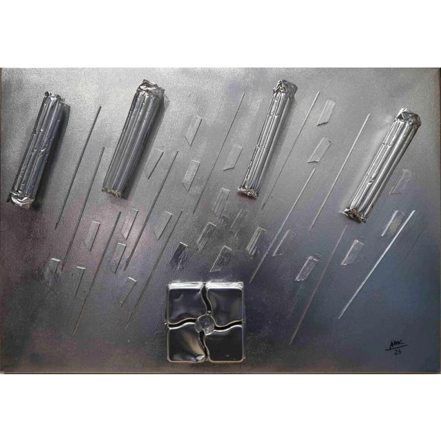 Anna Maria Caboni, A Hard Rain's Gonna Fall, Mixed Media, 2023 For Sale - Image 4 of 4