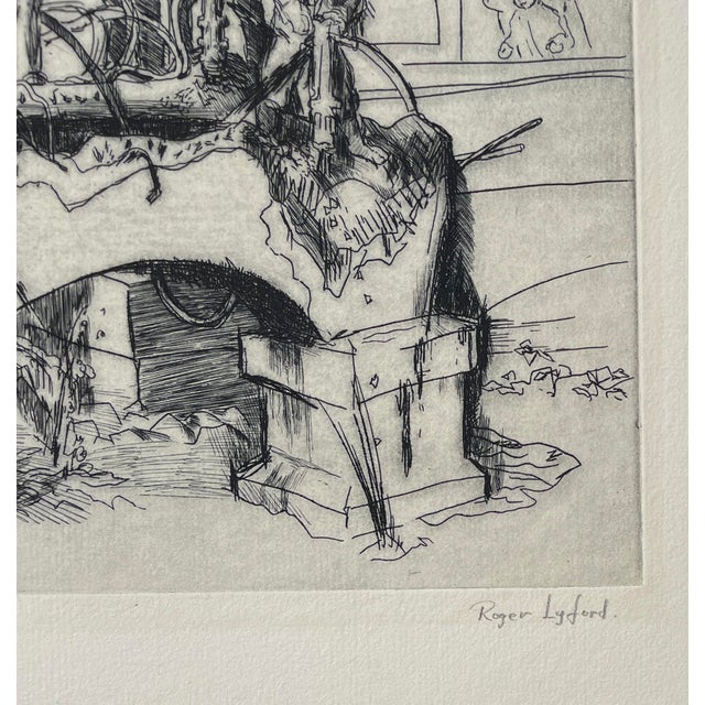 Industrial 1948 Roger Lyford Men and Hammers Industrial Etching For Sale - Image 3 of 4