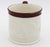Circa 1805-1810 Davenport hunt motif stoneware mug, England. Stoneware in natural white with dark brown glazed rim....