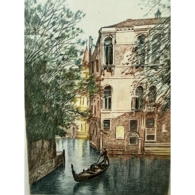 Friedrich Color Engravings of the Venice Canals, Set of Three For Sale In San Francisco - Image 6 of 11