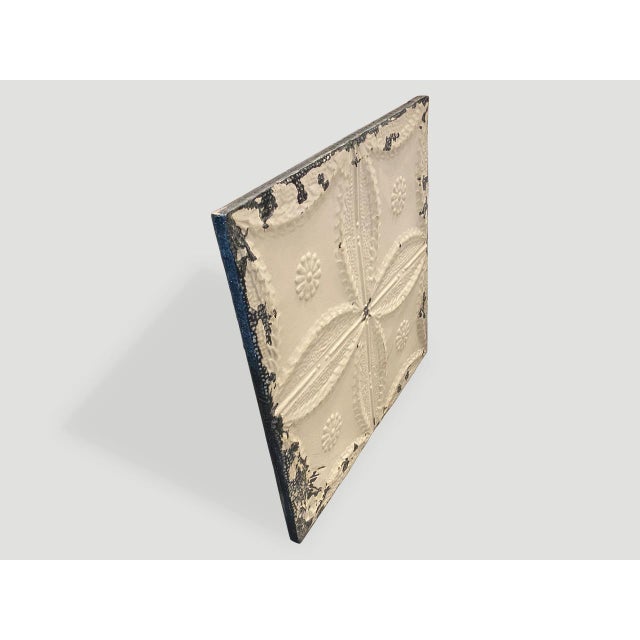 Industrial Antique Tin Ceiling Remnant For Sale - Image 3 of 5