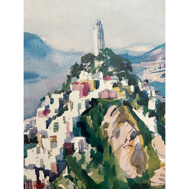 1970s Cecile Johnson Watercolor Print of San Francisco Chairish