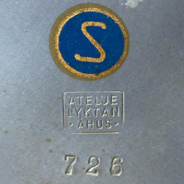 Vintage Table Lamp in Brass and Textile by Hans Bergström for Ateljé Lyktan, 1940s For Sale - Image 15 of 16