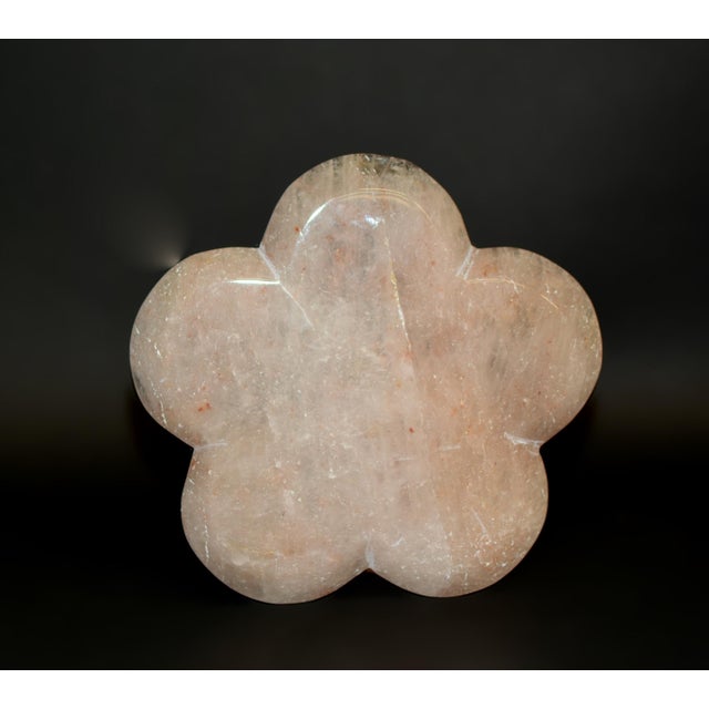 Gemstone Strawberry Rock Crystal Peach Blossom Plate Gemstone Plate For Sale - Image 7 of 11