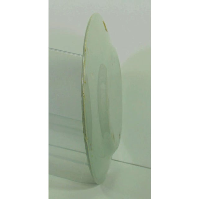 Circa 1865 Civil War Era White Ironstone Armorial Platter Stag Crest, English For Sale - Image 12 of 13