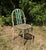 Chairs in bent iron. Backrest adorned with three steel bands, seat in iron perforated with diamonds. Designer Robert...