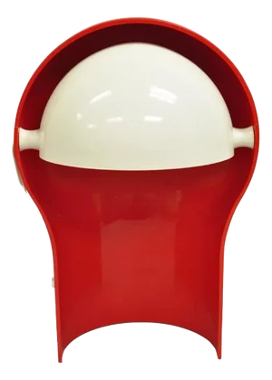 Vintage Vico Magistretti for Artemide Telegono Red & White Plastic Table Lamp