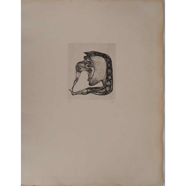 Fred Deux, The Swallower, Original Signed Engraving For Sale - Image 6 of 6