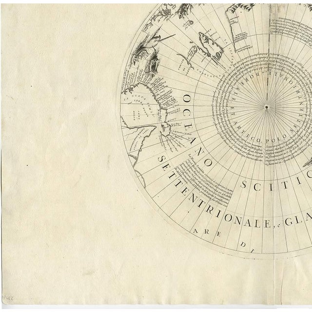 Antique Map of the North Pole by V.M. Coronelli, 1692 For Sale - Image 4 of 6
