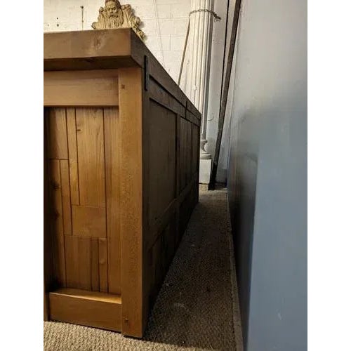 Brutalist Low Sideboard in Elm For Sale - Image 9 of 10