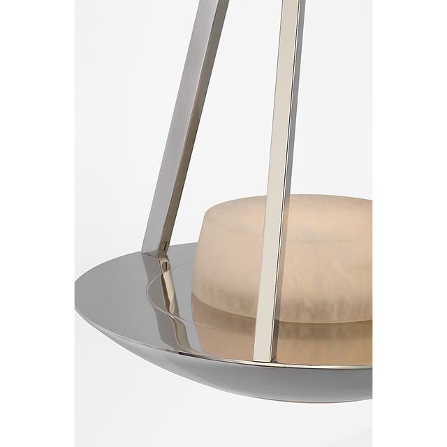 Barbara Barry for Visual Comfort Signature Divina 19" Floating Bowl Sconce in Polished Nickel with Alabaster For Sale - Image 9 of 12