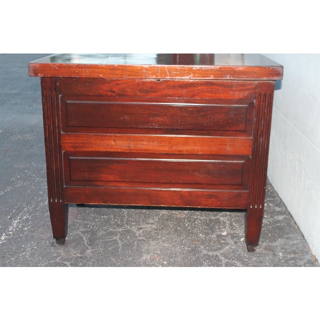 1930's Heavy Cherrywood Writing Desk For Sale - Image 12 of 12