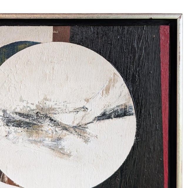 1960s 1960s American Modernist Abstract Expressionist "Hard Edged" Oil on Canvas Painting by Budd Hopkins For Sale - Image 5 of 10