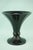 Item : A beautiful, funnel-shaped vase with a ribbed, strongly flared body, made of rather thick black opaline glass with...