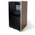 Metal Mid-Century Hi-Fi Cabinet in Wood Veneer with Smoked Glass Door For Sale - Image 7 of 7