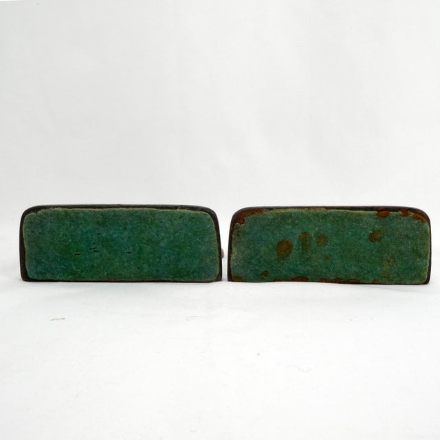 Pair of Cast Iron Riderless Iron Horse Bookends Copper Patina Circa 1930 For Sale In Phoenix - Image 6 of 10