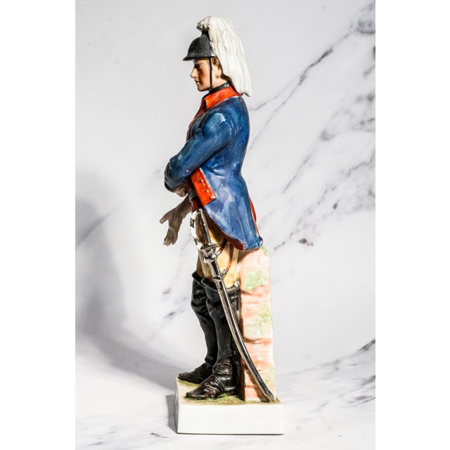 Ceramic Americana Vintage Virginia Light Dragoons 1776 Porcelain Soldier Figurine Statue American Revolution History Militaria Unform For Sale - Image 7 of 16