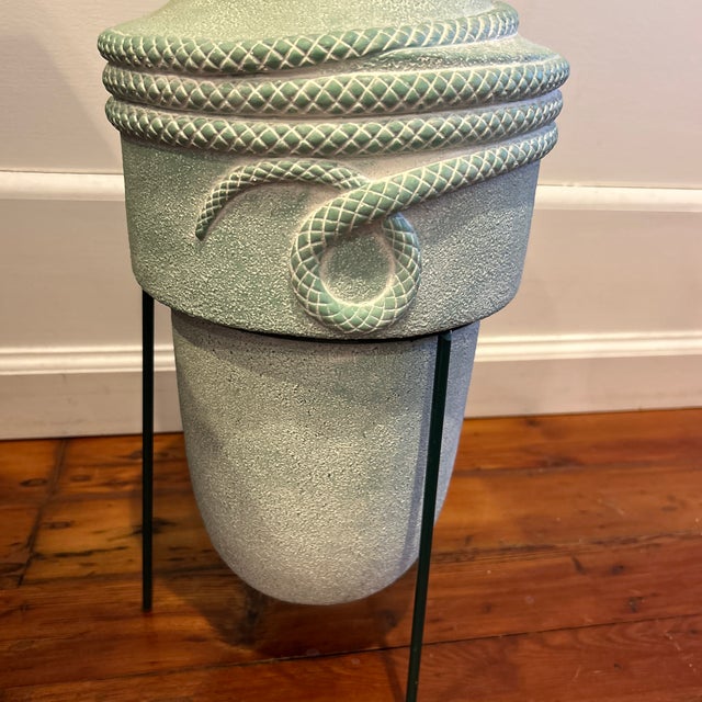 Amazing serpent motif table lamp from the late 20th century.