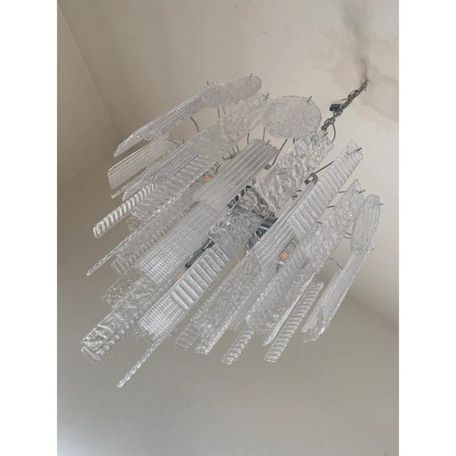 Murano Glass Style Chandelier in Clear by Simoeng For Sale - Image 9 of 14