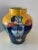 Stunning, vintage handmade Mexican Talavera painted ceramic vase. A real piece of artwork, featuring vibrant, bold colors...