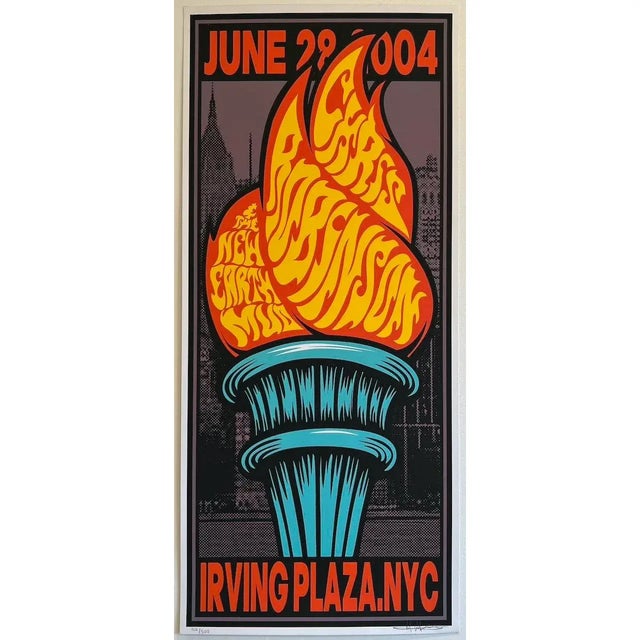 Orange New York City Pop-Art Chris Robinson "Liberty Torch" Screenprint c.2004 For Sale - Image 8 of 8