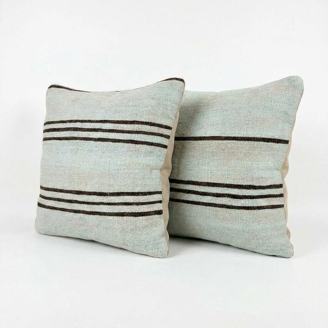 This beautiful 19'' X 19'' pillow cover set was made from authentic Turkish Kilim pieces. Bright colors of wool adorn the...