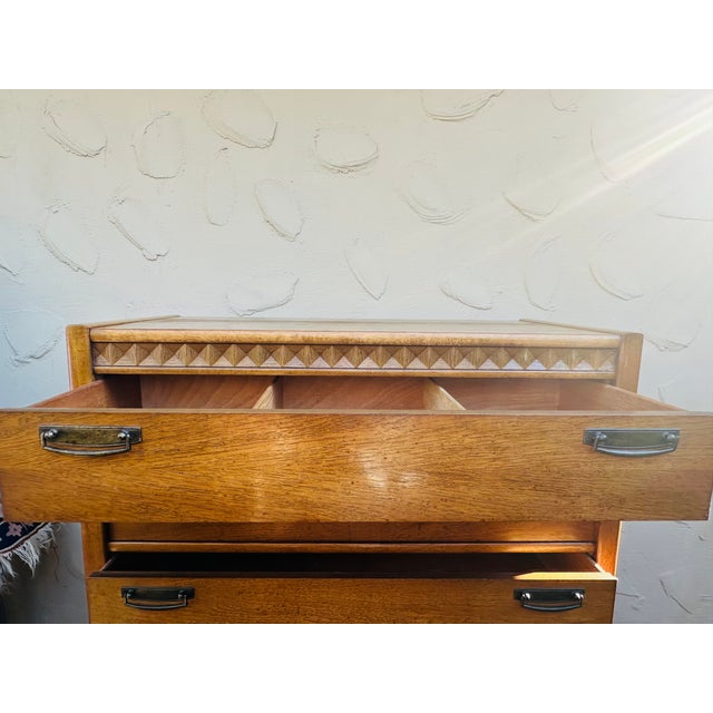 Vintage Mid Century Modern Broyhill Premier Tallboy Dresser For Sale - Image 9 of 11