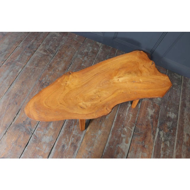 Mid-Century Sycamore Live Edge Coffee Table, 1960s For Sale - Image 6 of 15