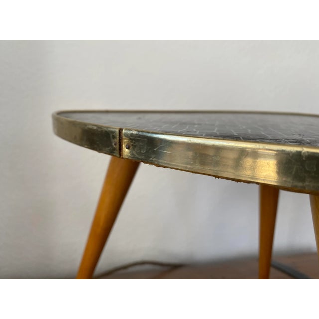 Metal Kidney-Shaped Formica Flower Table or Plant Stand, 1950s For Sale - Image 7 of 12