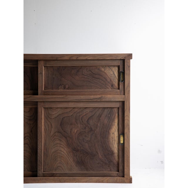 Japanese Antique Tansu Cabinet Sideboard / Wabi-Sabi / Taishō–Shōwa 1910-40s For Sale - Image 10 of 17