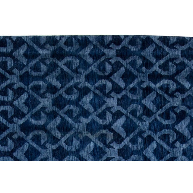 Early 21st Century Contemporary Pashmina Euro Blue Rug by Doris Leslie Blau For Sale - Image 5 of 7