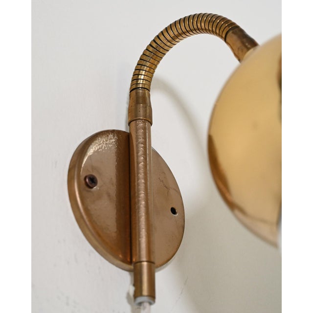 Brass Wall Lamps by Möllers Armatur Eskilstuna, 1950s, Set of 2 For Sale - Image 6 of 11