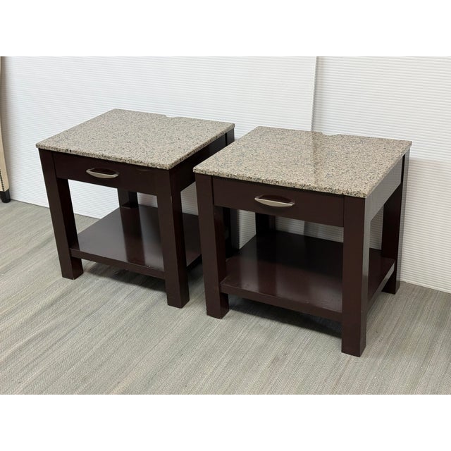 Contemporary Bermanfalk Bespoke Nightstands, Pair For Sale - Image 3 of 12