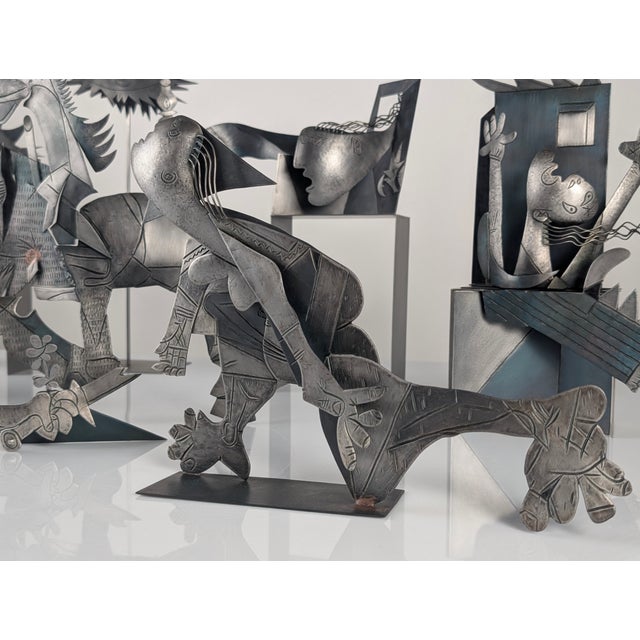1980s Metal Guernica Sculptures from Picasso, Set of 10 For Sale - Image 5 of 17
