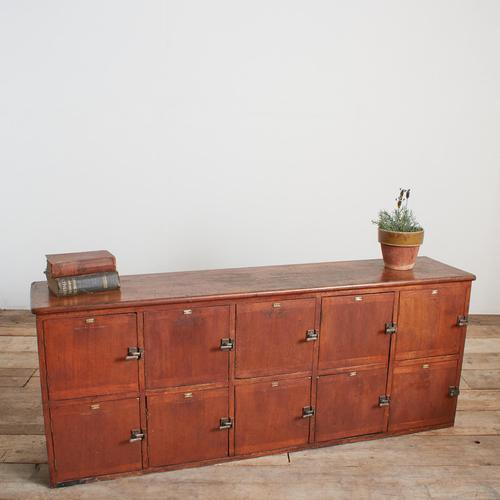 Vintage Wooden Storage Lockers, 1950s For Sale - Image 15 of 15