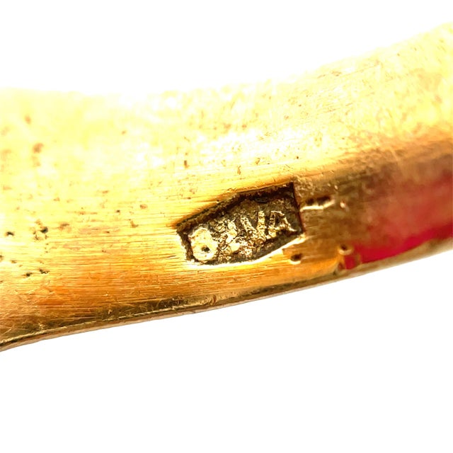 14k Yellow Gold Emerald-Cut Red Stone Ring, Size 6 For Sale - Image 4 of 4