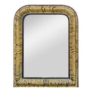 French Louis-Philippe Mirror with Faux Tortoiseshell Painted Frame, circa 1850 For Sale