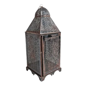 Outdoor Metal Floor Candle Lantern