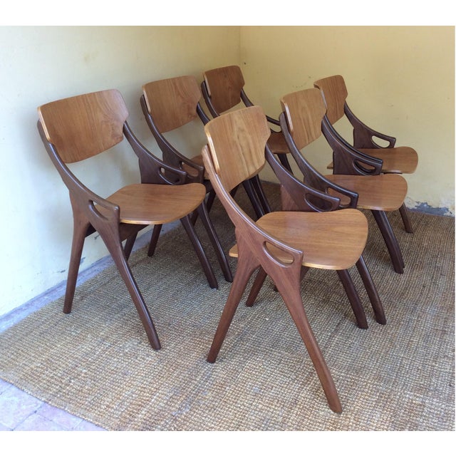 Danish Dining Chairs by Hovmand Olsen for Mogens Kold, 1960s, Set of 6 For Sale - Image 6 of 15